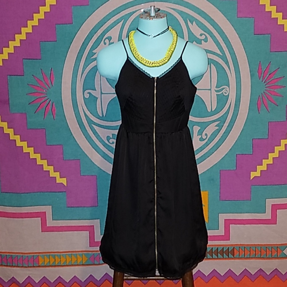 Black silk dress